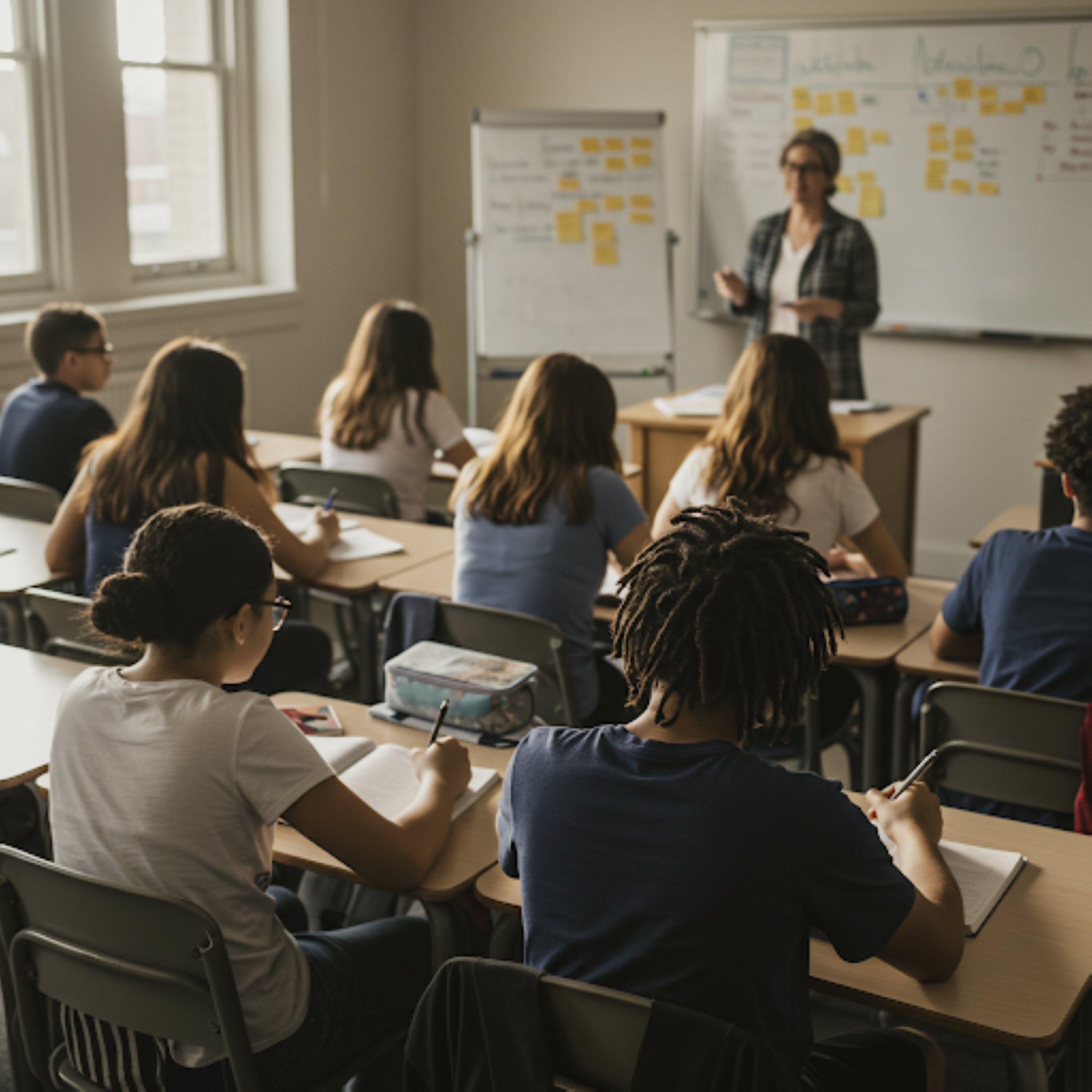 Teacher teaching a class