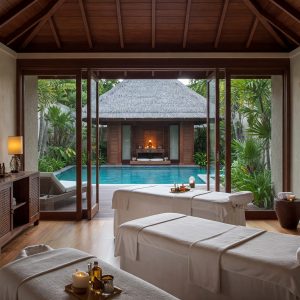Spa room and pool